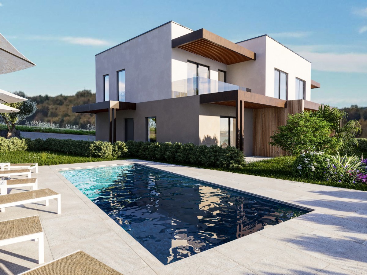 Stanovanje z vrtom - 3,5 km do morja, skupni bazen, pogled na morje!